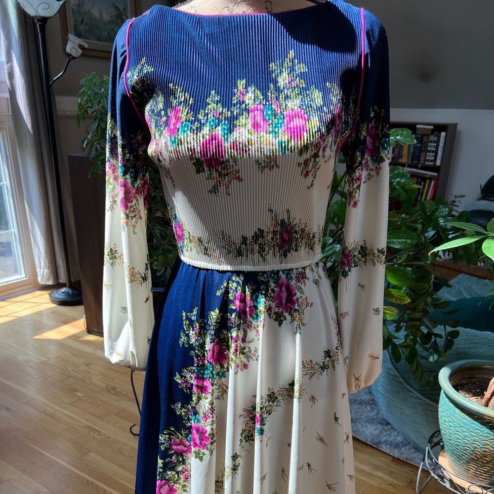 Classic, Full A-line Vintage Floral Dress